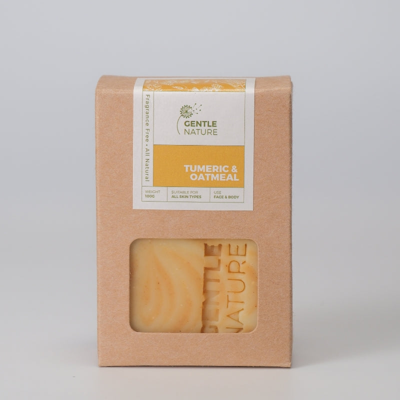 Tumeric and Oatmeal Soap - Fragrance Free, for Sensitive Skin