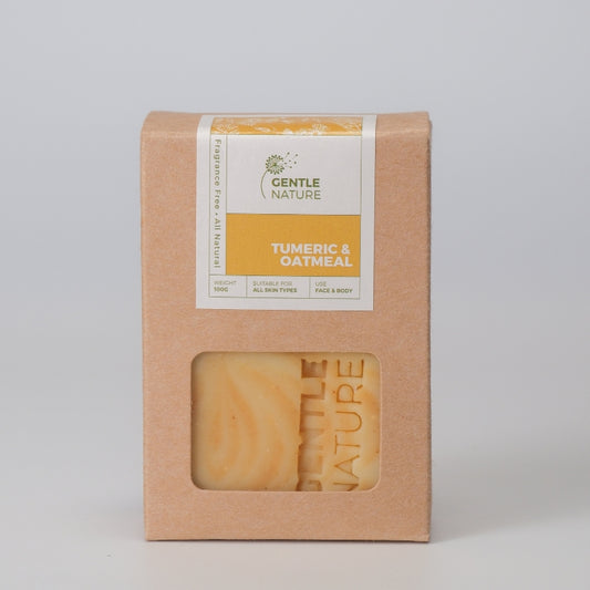 Tumeric and Oatmeal Soap - Fragrance Free, for Sensitive Skin